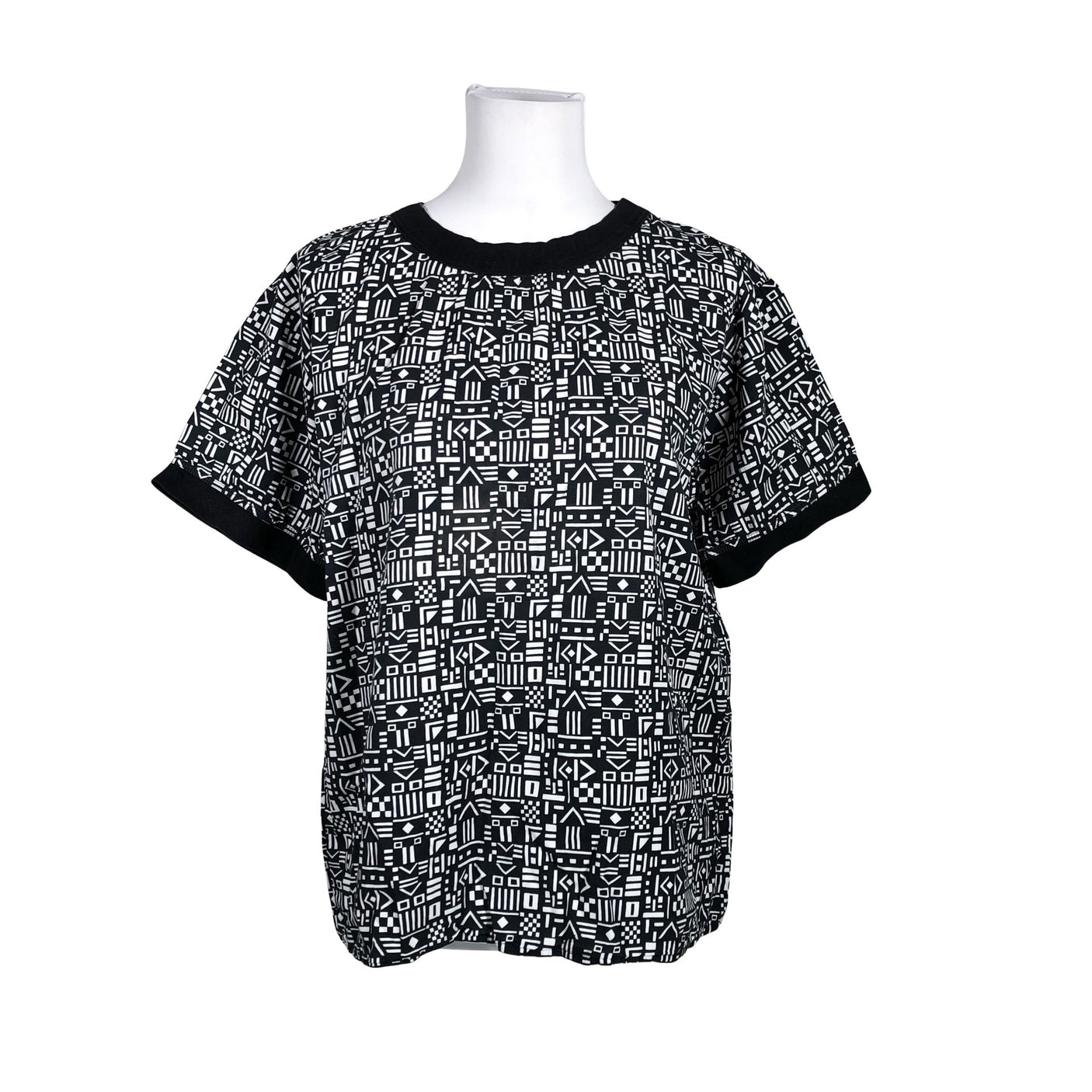 Unisex Marimekko - Lühikeste käistega pluus, suurus 38 - Must (1)