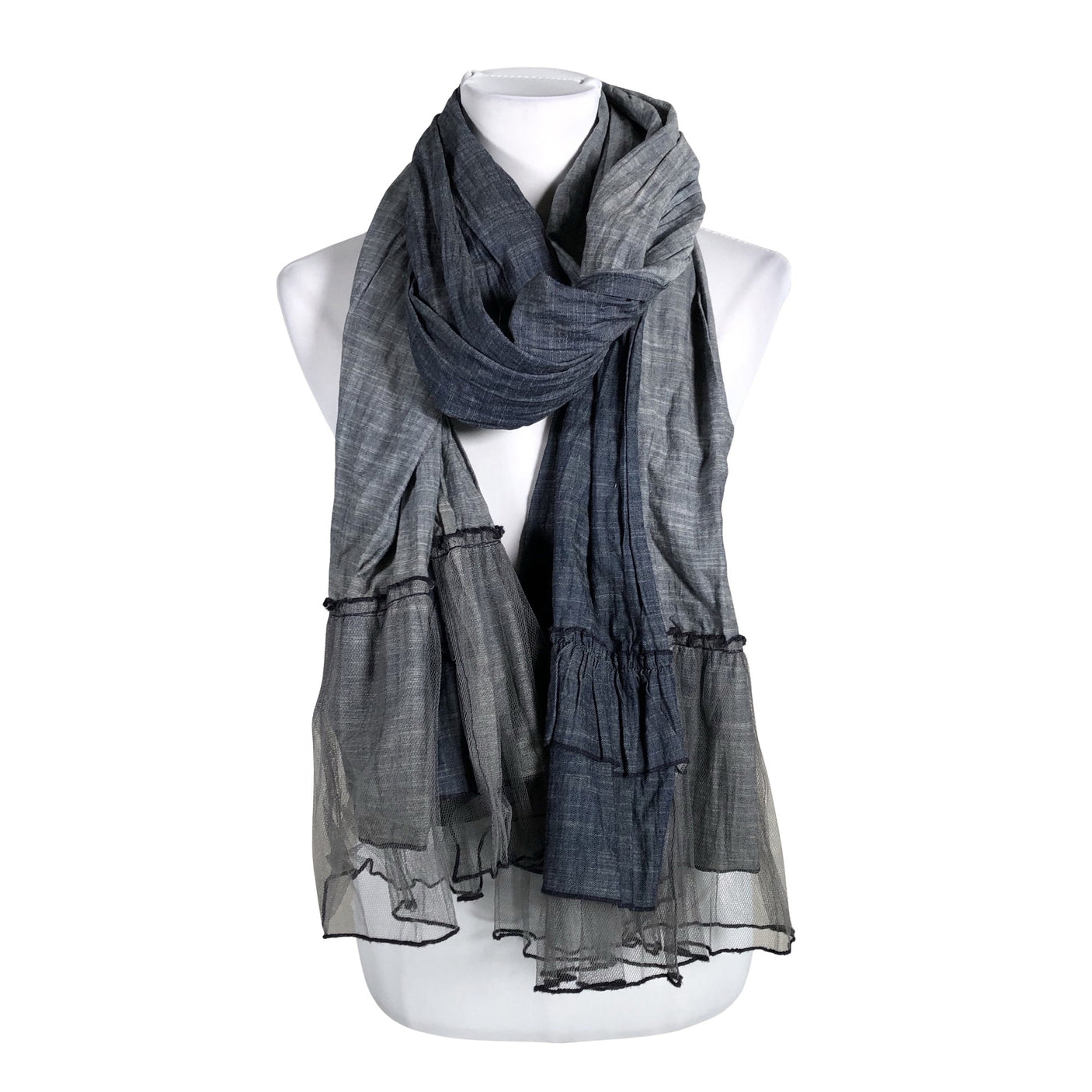 Unisex Plain Vanilla - Õhuke sall, suurus Maxi - Sinine (1)