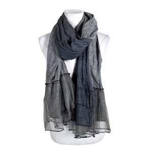 Unisex Plain Vanilla - Õhuke sall, suurus Maxi - Sinine (1)
