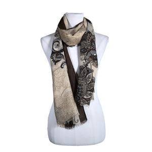 Unisex Fraas - Õhuke sall, suurus Midi - Beige (1)