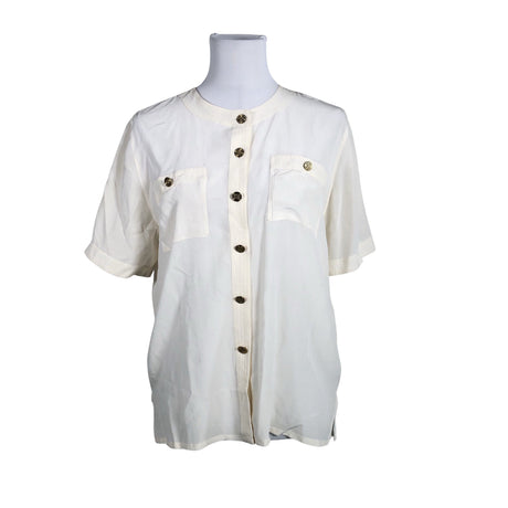 Unisex Stockmann Silk - Lühikeste käistega pluus, suurus 40 - Looduslik valge ()