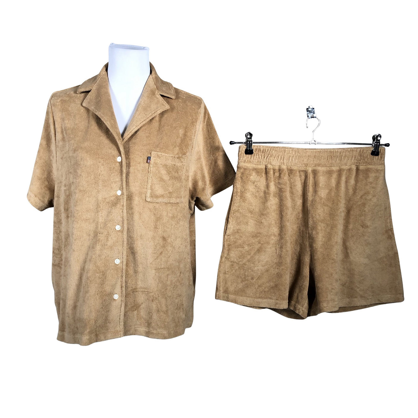 Unisex Lexington - Lühikeste käistega pluus, suurus 40 - Pruun (1)