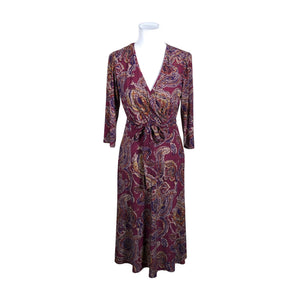 Unisex Lauren Ralph Lauren - Trikotaažist kleit, suurus 38 - Veinipunane (1)