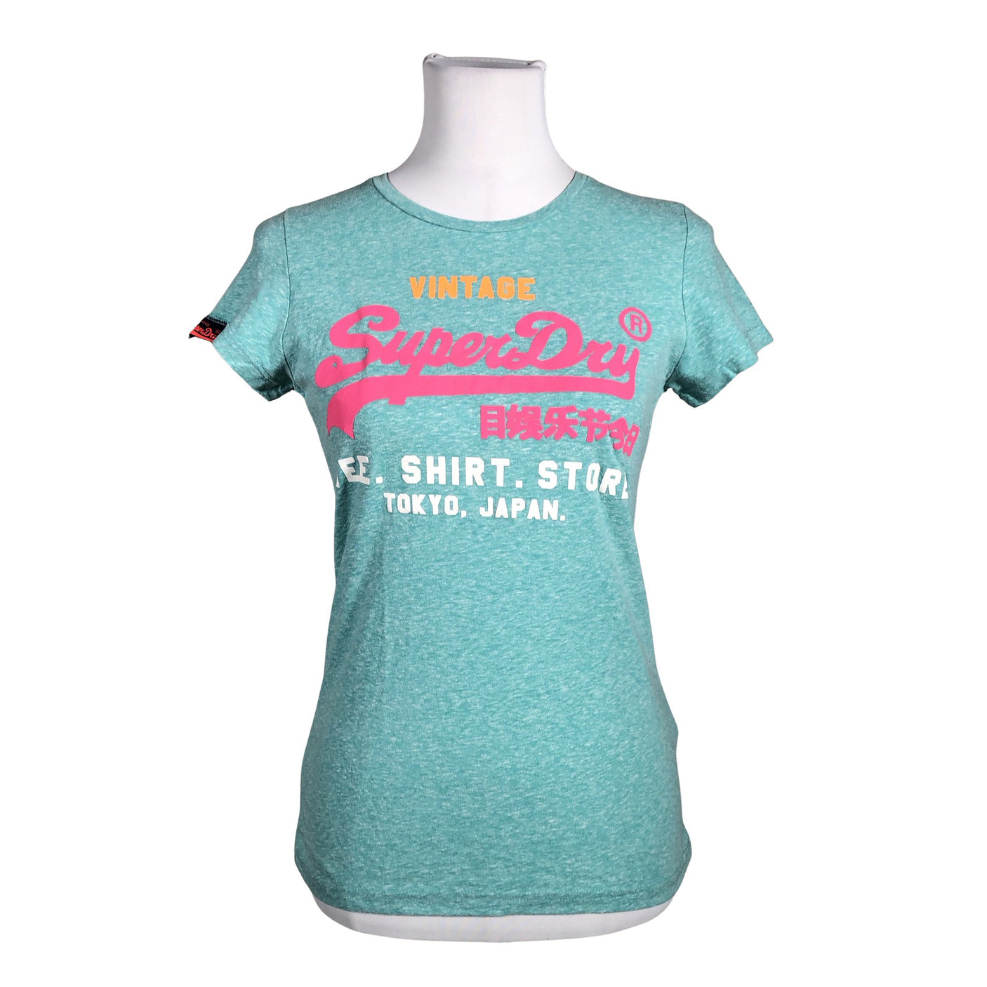 Unisex Superdry - T-särk, suurus 38 - Türkiis (1)