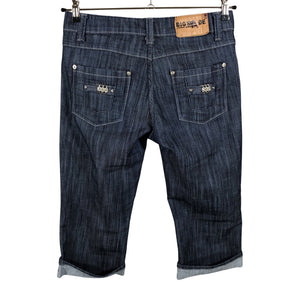 Unisex Big Spade Jeans - Teksast poolpikad püksid, suurus 38 - Sinine (2)