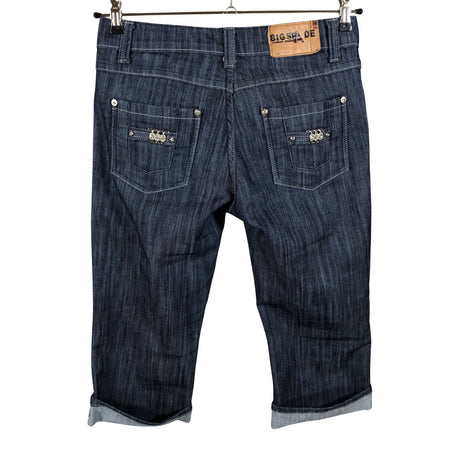 Unisex Big Spade Jeans - Teksast poolpikad püksid, suurus 38 - Sinine (2)