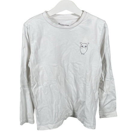 Unisex Knowledge Cotton Apparel - Trikotaažist pluus, suurus 122 - 128 - Valge ()