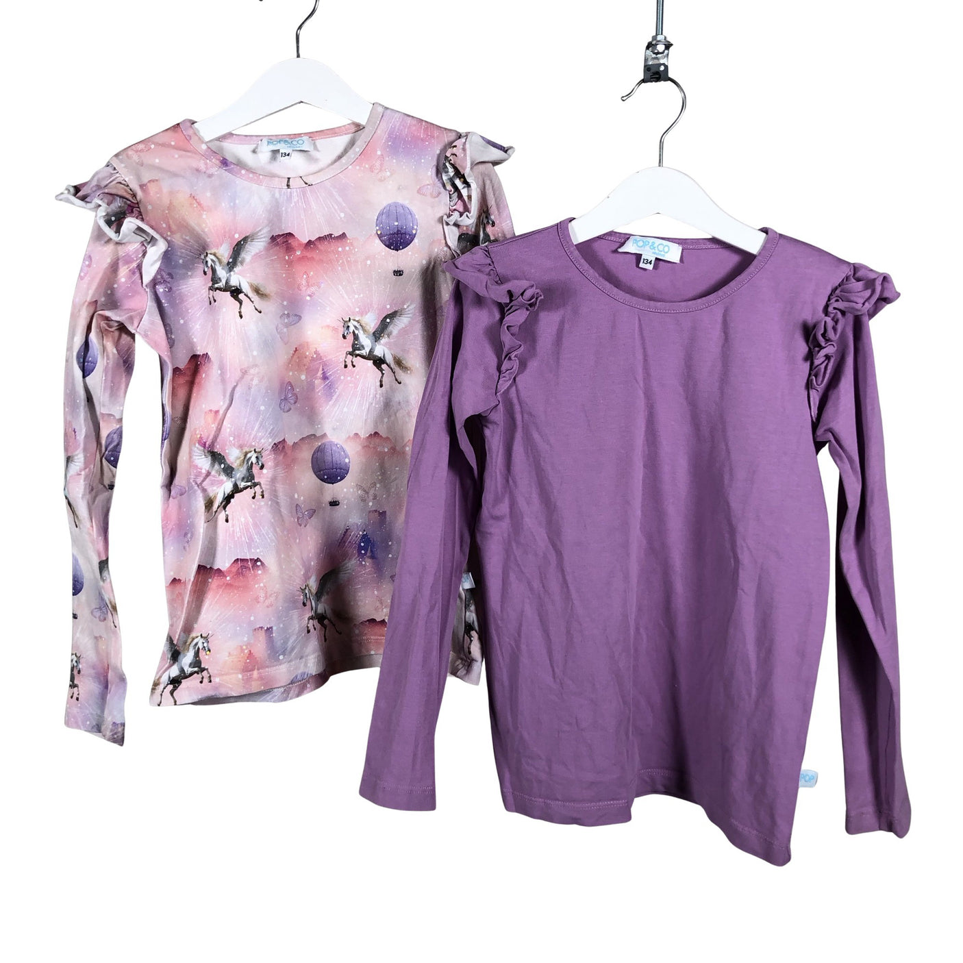 Unisex Pop & Co Helsinki - Trikotaažist pluus, suurus 128 - 134 - Lilla (1)