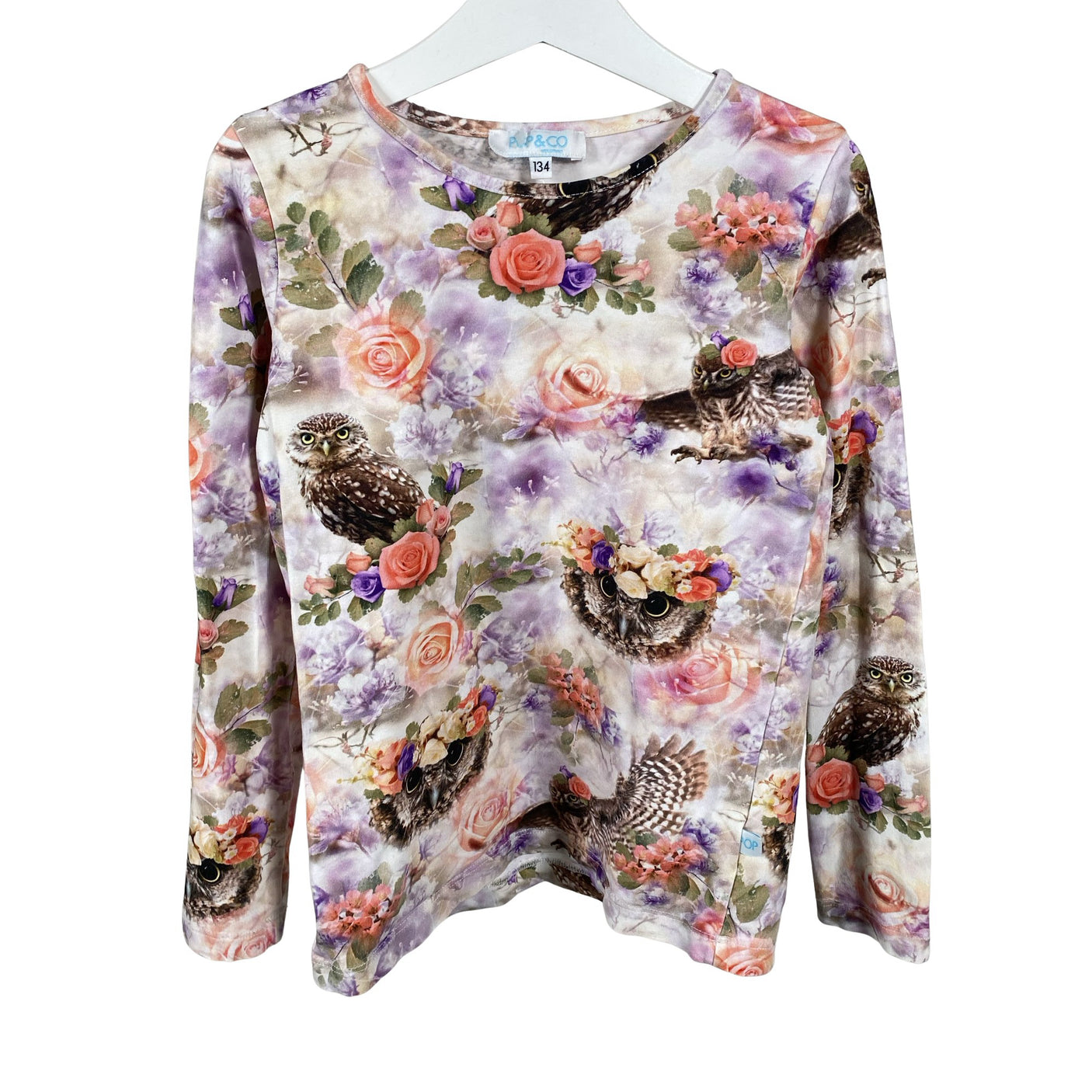 Unisex Pop & Co Helsinki - Trikotaažist pluus, suurus 128 - 134 - Lilla (1)