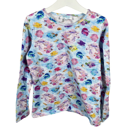 Unisex Pop & Co Helsinki - Trikotaažist pluus, suurus 128 - 134 - Helesinine ()