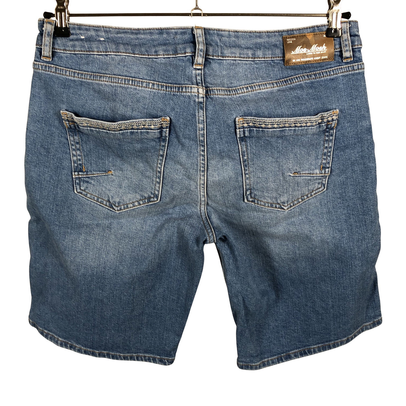 Unisex Mos Mosh - Teksast lühikesed püksid, suurus W31 - Sinine (2)