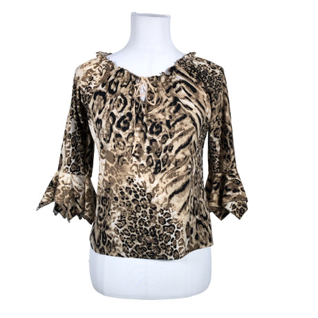 Unisex R.Leezio - Trikotaažist pluus, suurus 38 - Pruun ()
