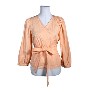 Unisex Nanso - Lühikeste käistega pluus, suurus 40 - Oranž (1)