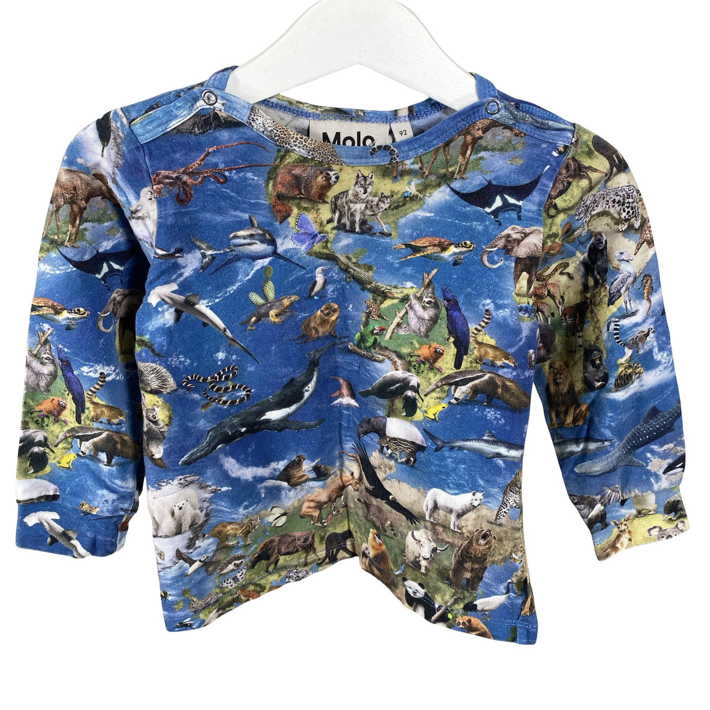 Unisex Molo Kids - Trikotaažist pluus, suurus 86 - 92 - Sinine (1)