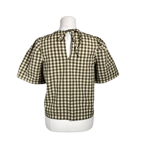 Unisex Lindex - Lühikeste käistega pluus, suurus 36 - Roheline (2)
