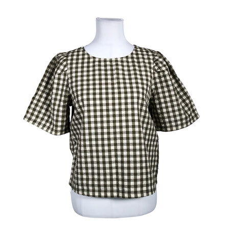 Unisex Lindex - Lühikeste käistega pluus, suurus 36 - Roheline ()