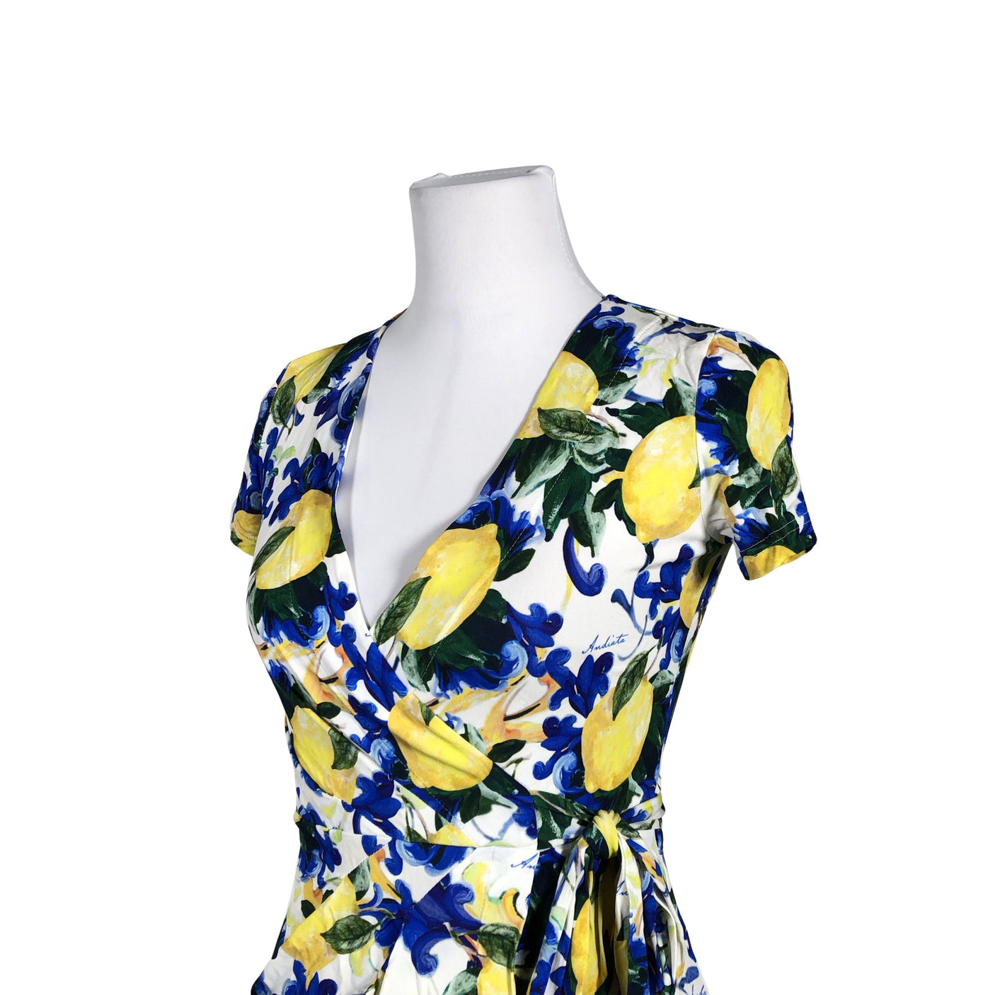 Unisex Andiata - Trikotaažist kleit, suurus 34 - Valge (2)