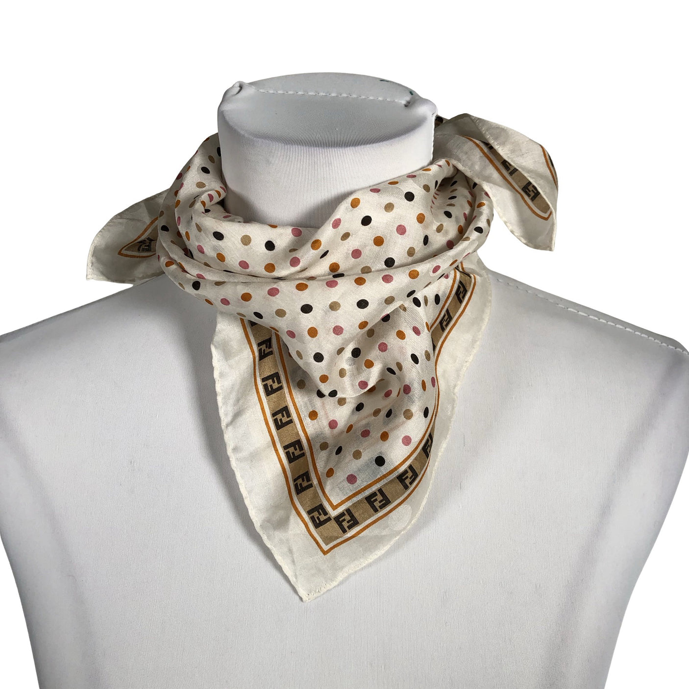 Unisex Fendi - Õhuke sall, suurus Midi - Looduslik valge (1)