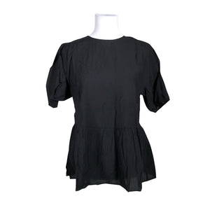 Unisex Taifun - Lühikeste käistega pluus, suurus 40 - Must (1)