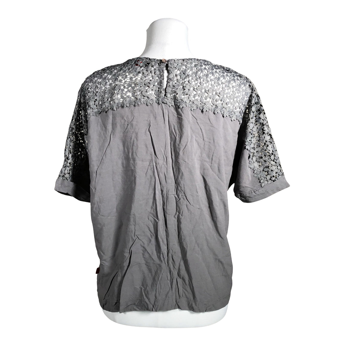 Unisex Jackpot - Lühikeste käistega pluus, suurus 36 - Hall (2)