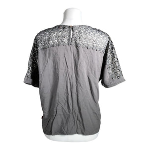 Unisex Jackpot - Lühikeste käistega pluus, suurus 36 - Hall (2)