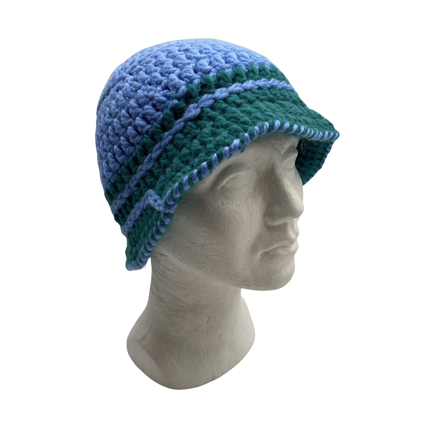 Unisex Handmade - Müts, suurus 54 - 56 cm - Helesinine (1)
