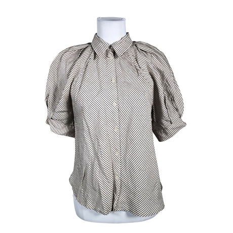 Unisex Lindex - Lühikeste käistega pluus, suurus 36 - Beige ()