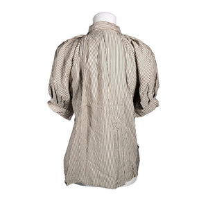 Unisex Lindex - Lühikeste käistega pluus, suurus 36 - Beige (2)