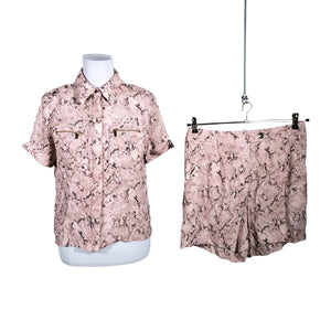 Unisex Karen Millen - Lühikeste käistega pluus, suurus 40 - Heleroosa (1)