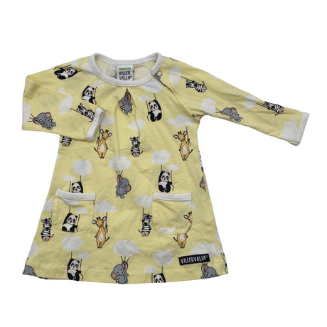 Unisex Villervalla - Trikotaažist kleit, suurus 56 - 62 - Kollane ()