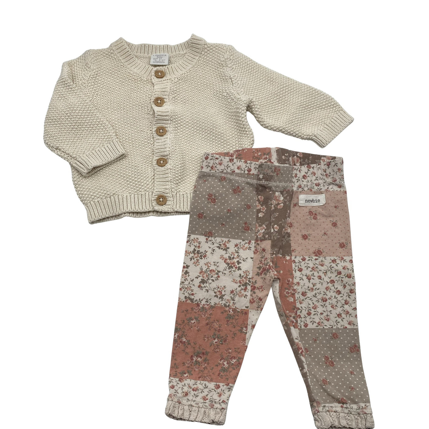 Unisex Lindex - Kardigan, suurus 56 - 62 - Looduslik valge (1)