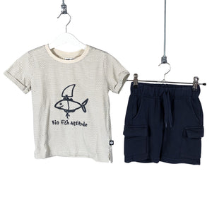 Unisex POMPdeLUX - Dressikangast lühikesed püksid, suurus 110 - 116 - Sinine (1)