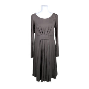Unisex Muotikuu - Trikotaažist kleit, suurus 40 - Pruun (1)