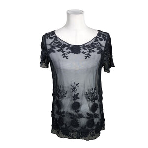 Unisex Cream - Lühikeste käistega pluus, suurus 40 - Sinine (1)