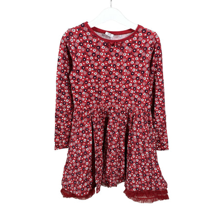 Unisex Polarn O. Pyret - Trikotaažist kleit, suurus 122 - 128 - Punane (2)