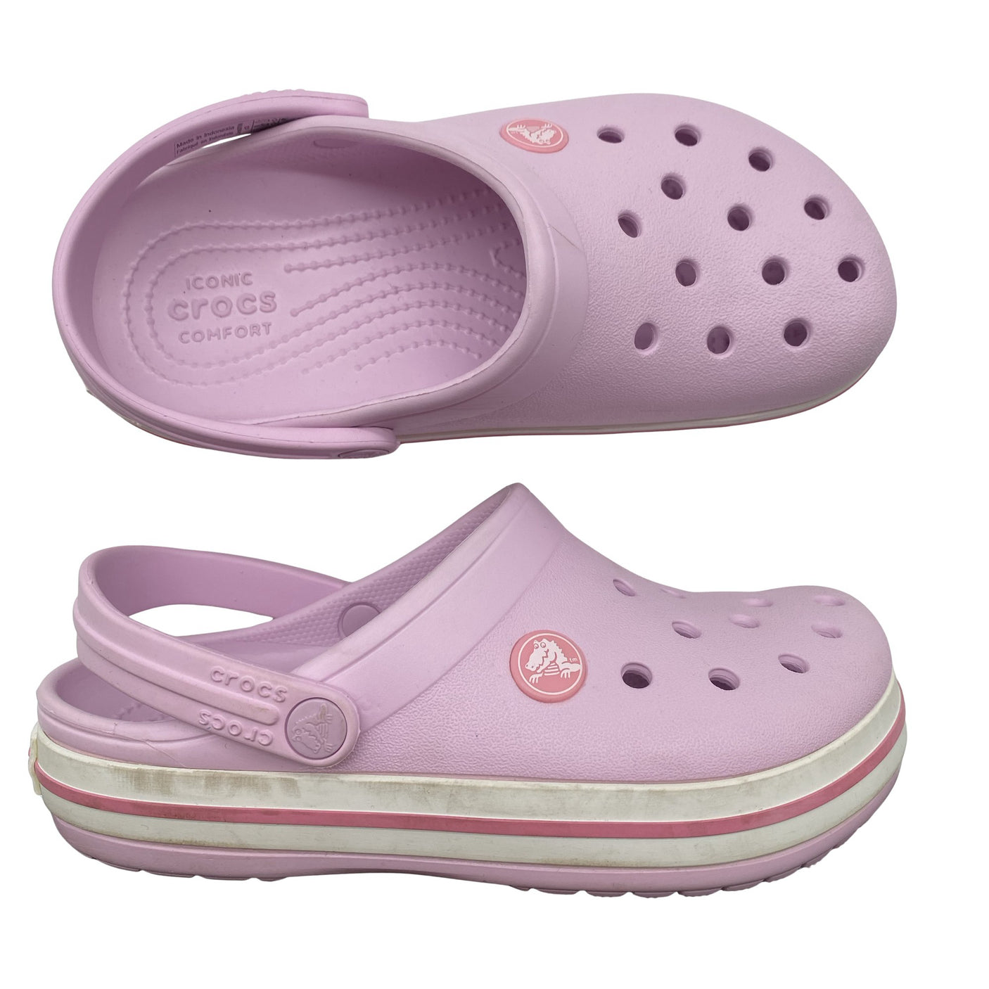 Unisex Crocs - Lahtise kannaga jalanõud, suurus 30 - Heleroosa (1)