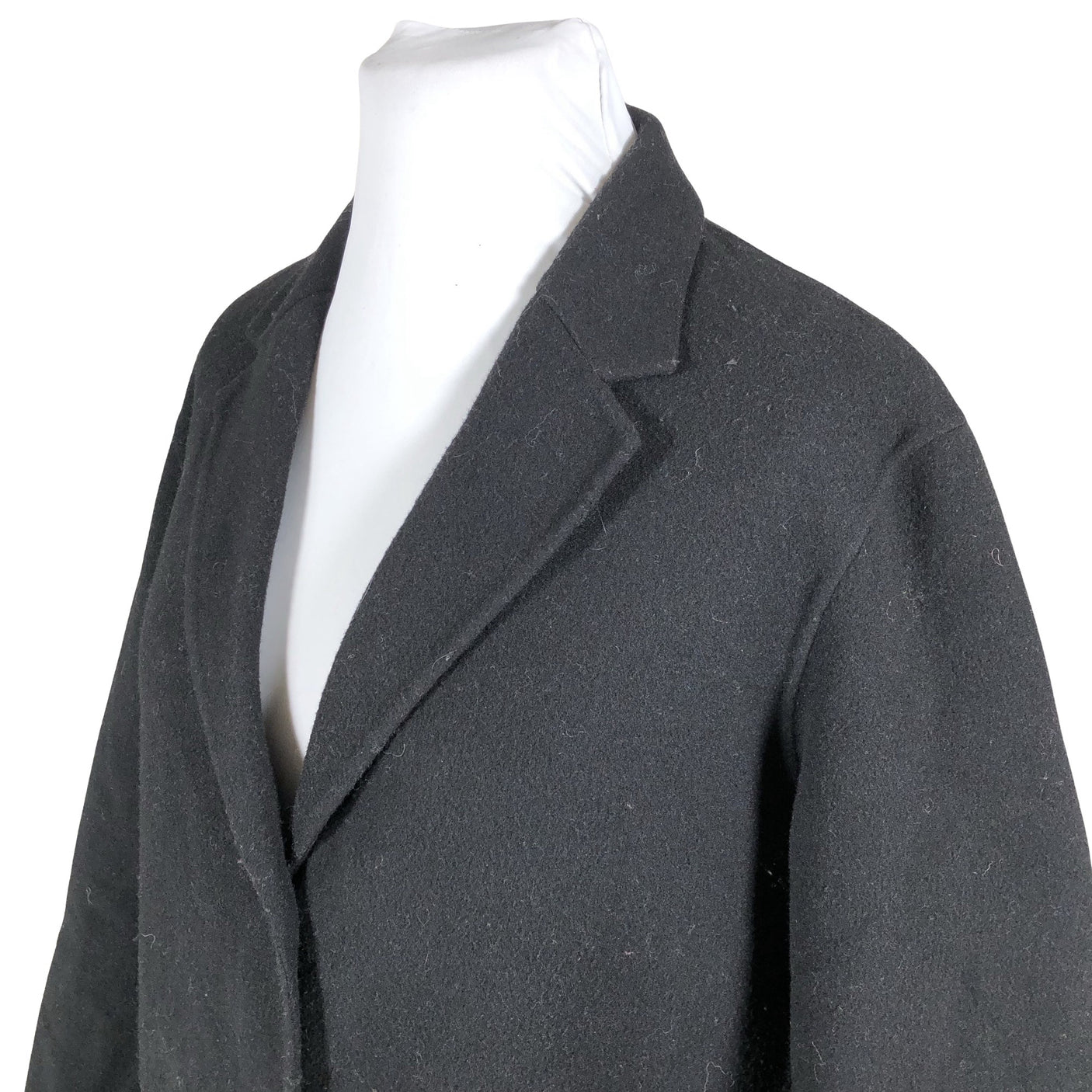 Unisex Muji - Villane mantel, suurus 42 - Must (4)