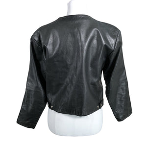 Unisex Galeries Lafayette - Nahktagi, suurus 38 - Must (2)