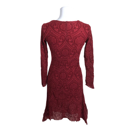 Unisex Tazzia - Trikotaažist kleit, suurus 36 - Veinipunane (2)