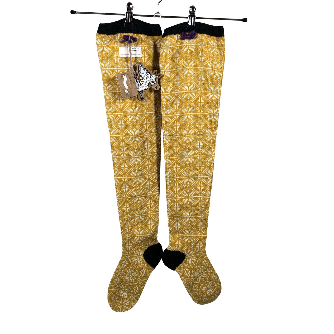 Unisex Odd Molly - Villased sokid, suurus 38 - Kollane (1)