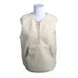 Unisex Lindex - Kunstkarusnahast vest, suurus 38 - Looduslik valge ()