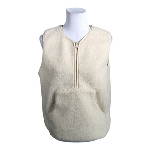 Unisex Lindex - Kunstkarusnahast vest, suurus 38 - Looduslik valge (1)