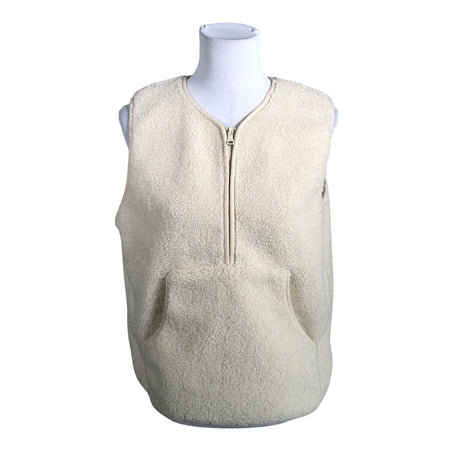 Unisex Lindex - Kunstkarusnahast vest, suurus 38 - Looduslik valge ()