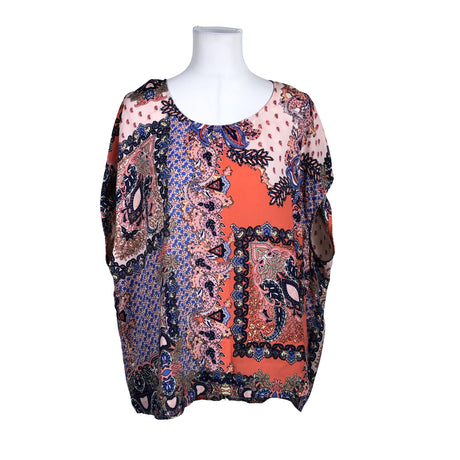 Unisex Zizzi - Lühikeste käistega pluus, suurus 46 - Roosa ()