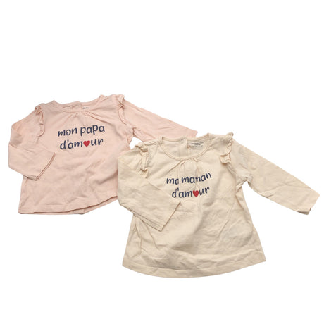 Unisex Vertbaudet - Trikotaažist pluus, suurus 68 - 74 - Heleroosa (2)