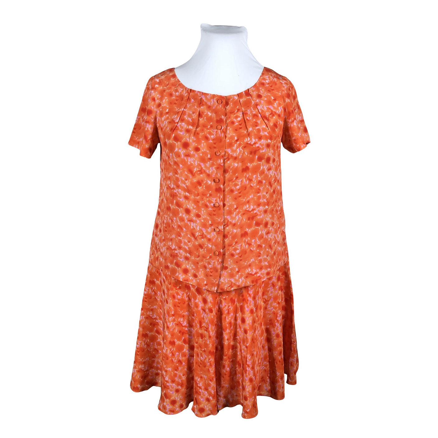 Unisex Peter Hahn - Lühikeste käistega pluus, suurus 40 - Oranž (1)