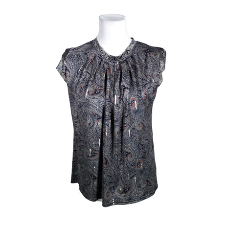 Unisex In Front - Lühikeste käistega pluus, suurus 38 - Sinine ()