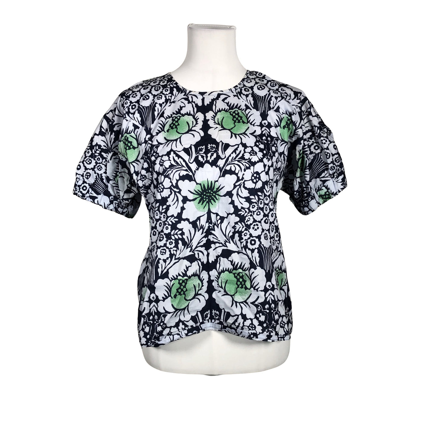 Unisex Marimekko - Lühikeste käistega pluus, suurus 36 - Sinine (1)