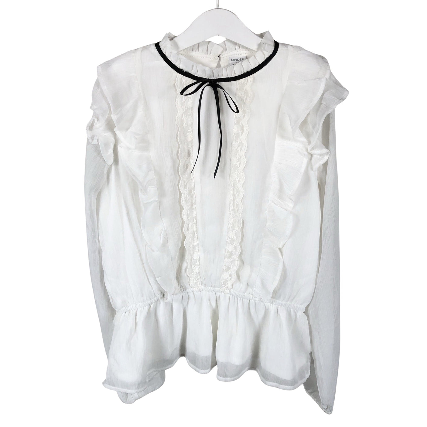 Unisex Lindex - Pluus, suurus 146 - 152 - Valge (1)