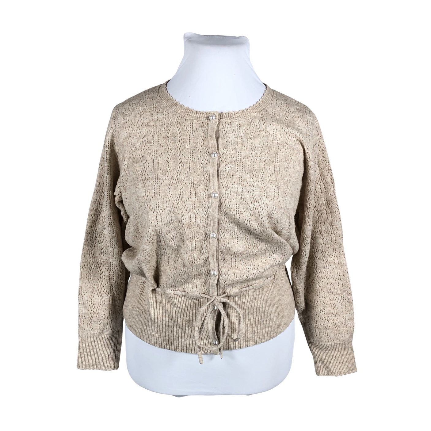 Unisex Cream - Kardigan, suurus 40 - Beige (1)